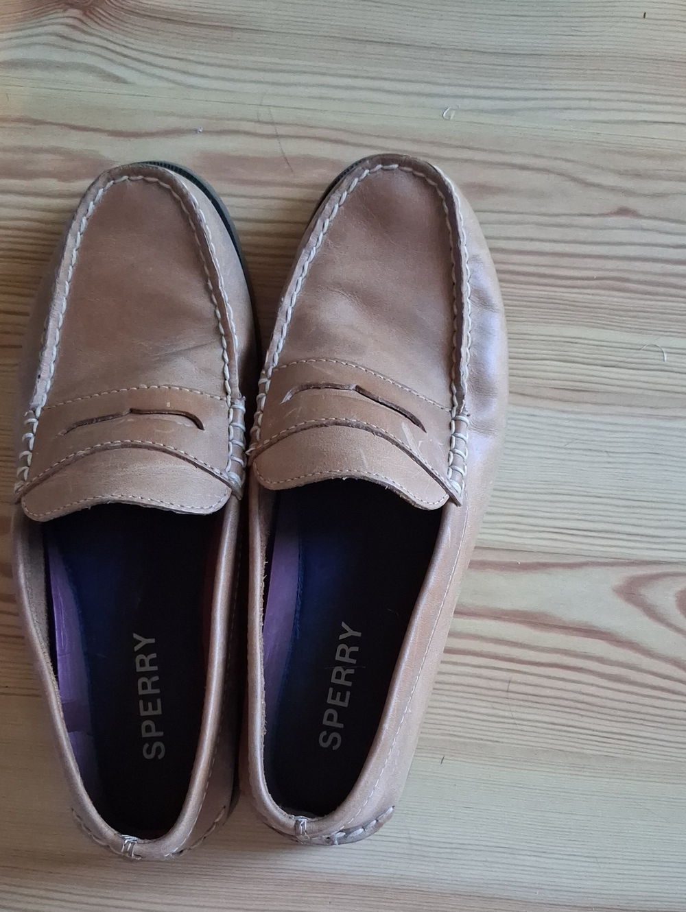 Sperry Men’s Tan Leather Penny Loafers